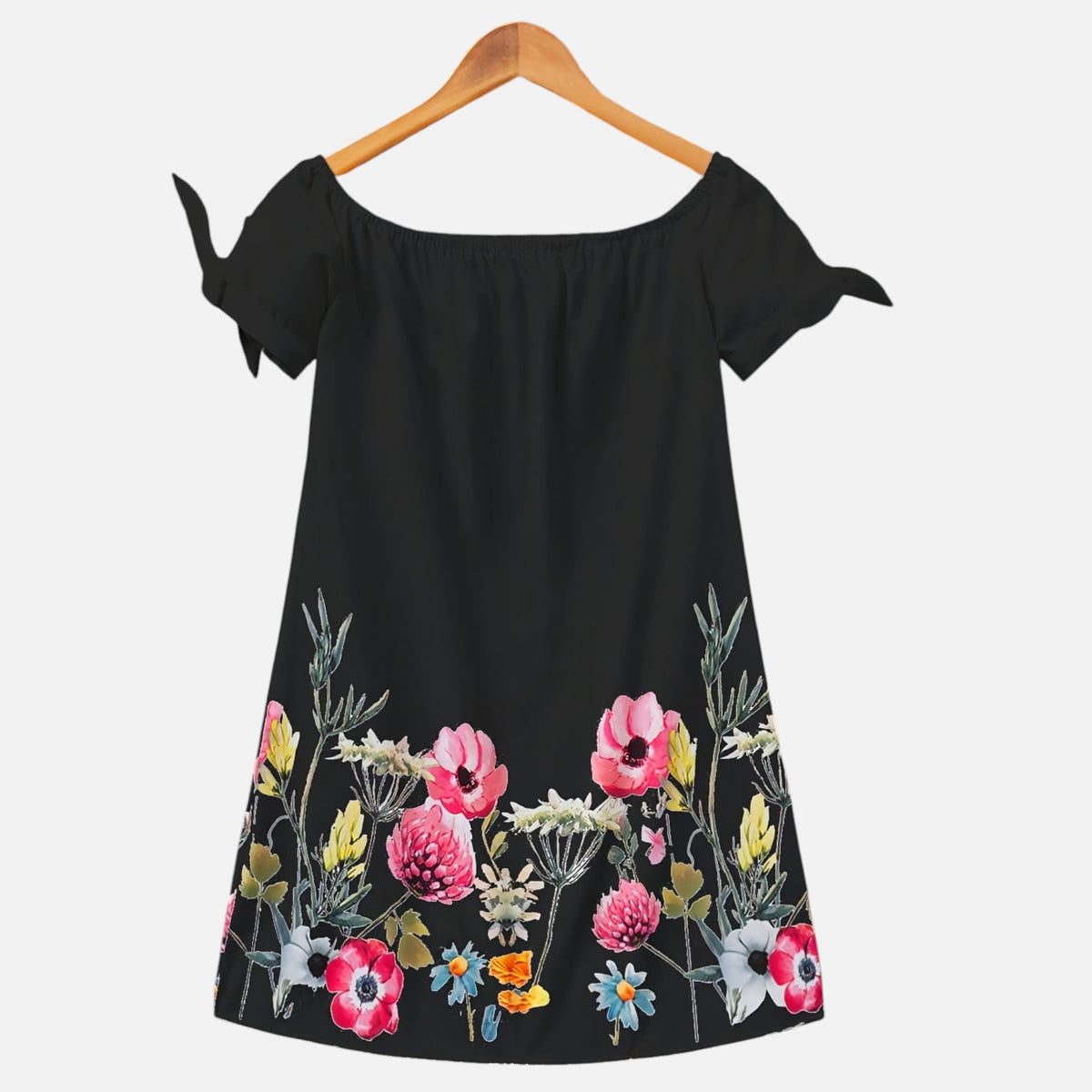 Montavero | Robe Femme Imprimé Floral – Finition Nœud Raffinée
