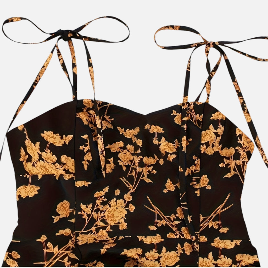 Montavero | Robe Femme Bustier Cœur – Imprimé Floral Élégant
