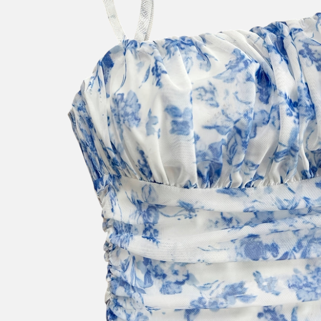 Montavero | Robe Femme Col Halter – Élégance Florale Toutes Saisons