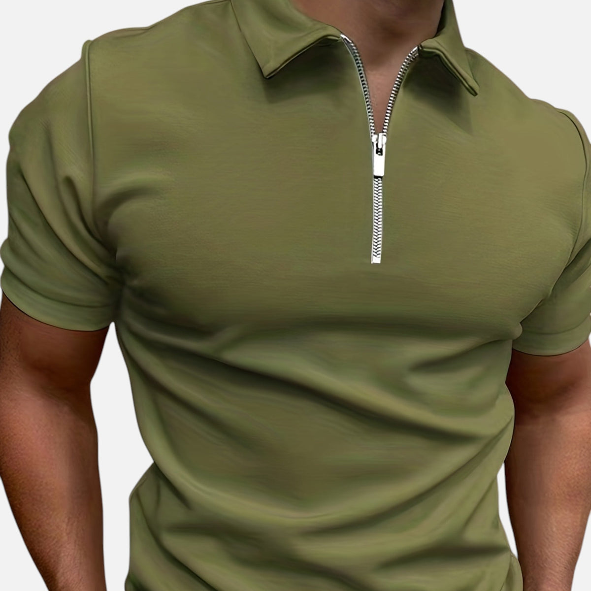 Montavero | Chemise Homme Manches Courtes – Style Col Zippé Raffiné