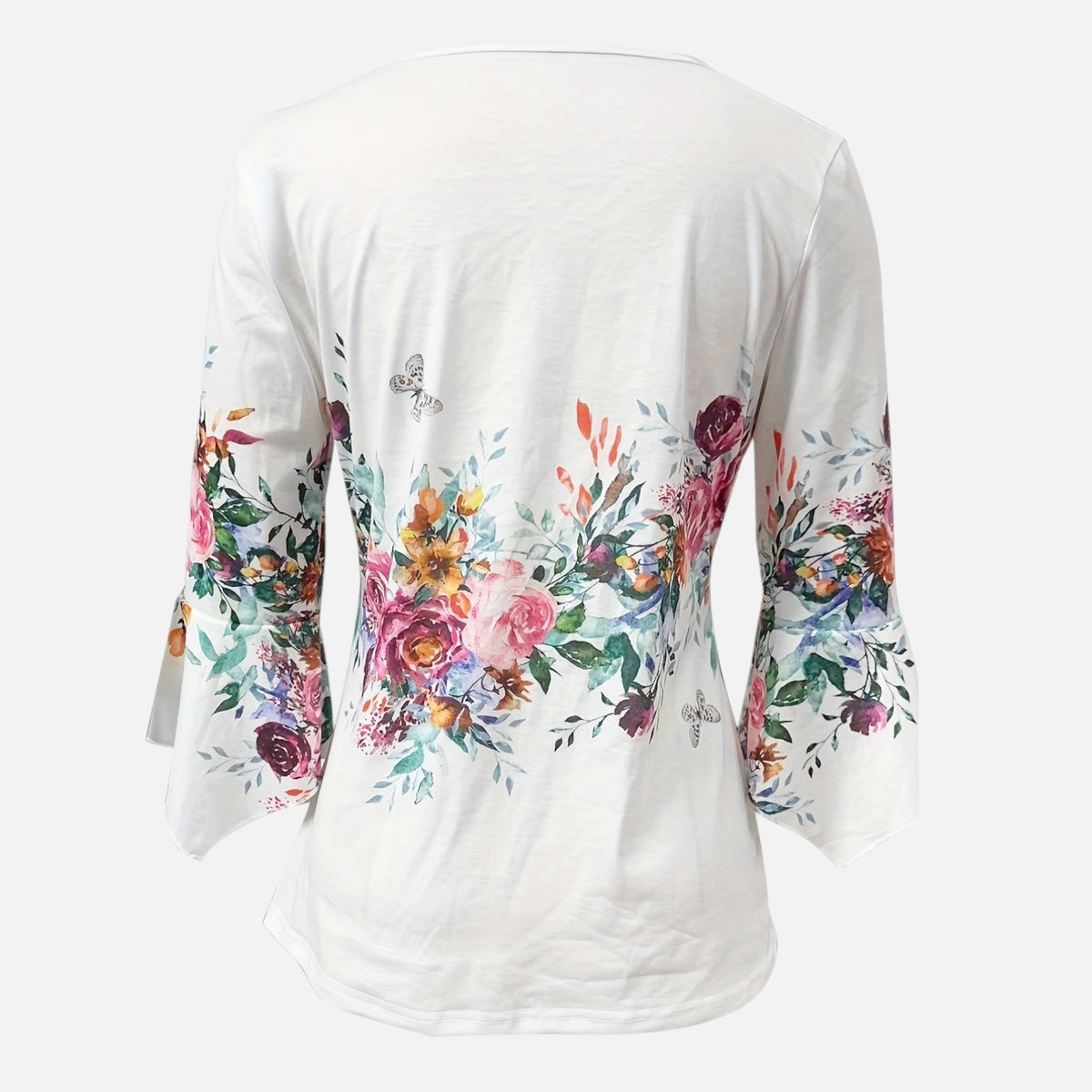 Montavero | Blouse Femme Col Cranté – Imprimé Floral Élégant