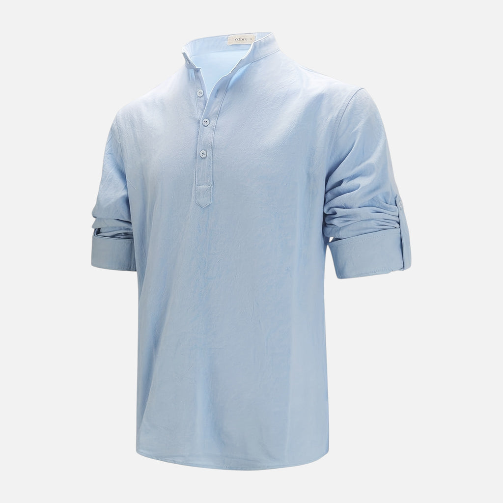 Montavero | Chemise Homme Manches Longues – Style Lin Coton Mélangé