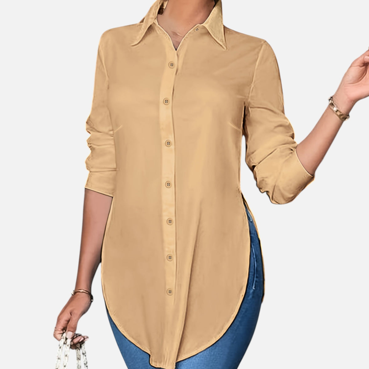 Montavero | Blouse Femme Boutonnée – Élégance Professionnelle Raffinée