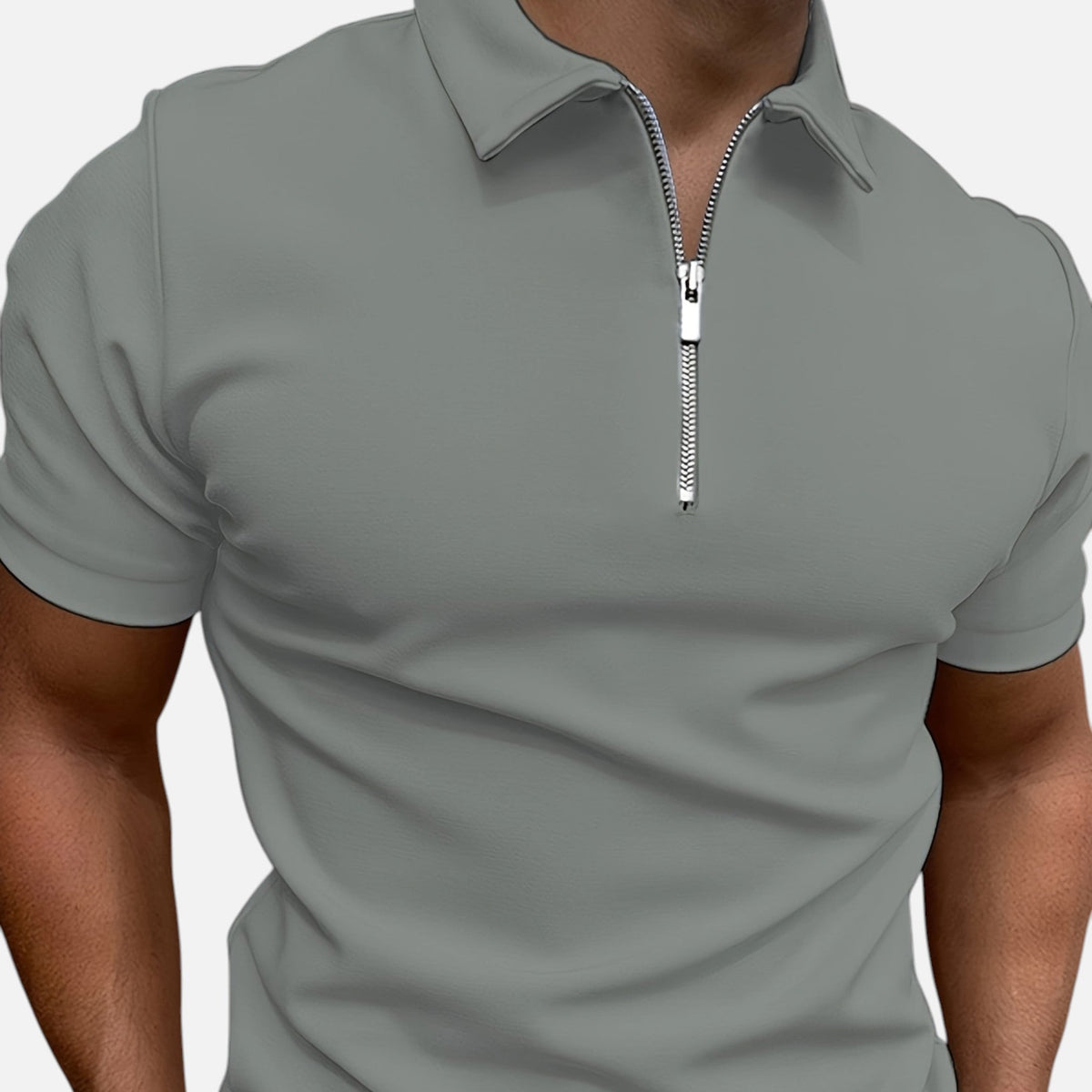 Montavero | Chemise Homme Manches Courtes – Style Col Zippé Raffiné