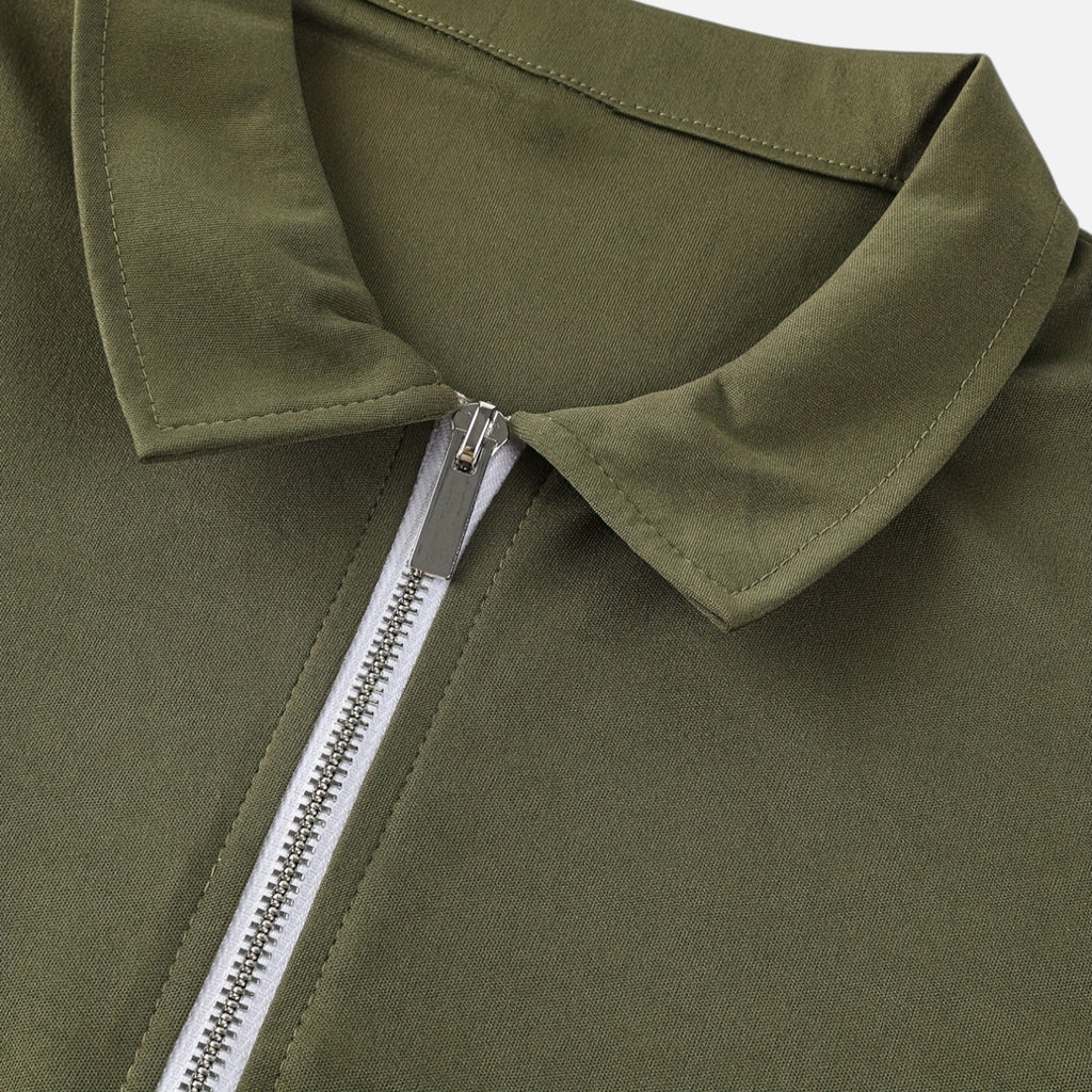 Montavero | Chemise Homme Manches Courtes – Style Col Zippé Raffiné